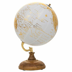 Avis Globe terrestre Alexandra House Living Papier Fer Plastique Bois de manguier 20 x 25 x 20 cm