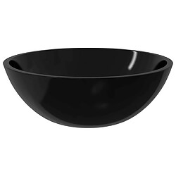 Avis vidaXL Lavabo Verre 50x37x14 cm Noir