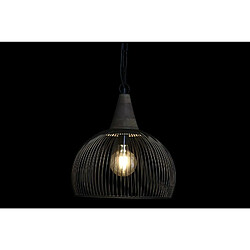 Suspension DKD Home Decor Naturel Noir Métal Bois 50 W 36 x 36 x 40 cm