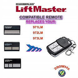 GUPBOO Télécommande Universelle de Rechange pour remplacement de porte de garage Liftmaster 390mhz 971