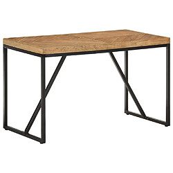 vidaXL Table à manger 120x60x76 cm Bois massif d'acacia et de manguier