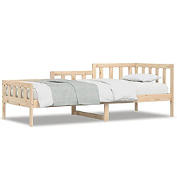 Maison Chic Lit de jour, Lit de repos pour Salon Chambre,Canapé-lit,Lit d'invité 80x200 cm Bois de pin massif -MN47615