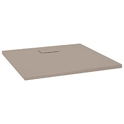 vidaXL Receveur de douche SMC Marron 90x80 cm