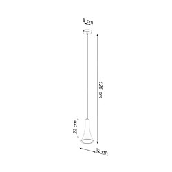 Luminaire Center Suspension Rea Béton Béton pas cher