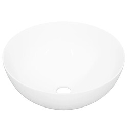 Avis vidaXL Lavabo blanc 36x15 cm céramique rond