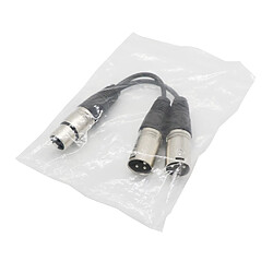 Câble de Microphone Audio Pro Nickelé XLR Femelle à 2 Mâle pas cher