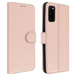 Avizar Étui Samsung Galaxy S20 Housse Intégrale Porte-carte Fonction Support rose gold