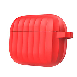 Coque en silicone antichoc (prise en charge de la charge sans fil) rouge pour votre Apple AirPods Pro