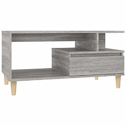 Maison Chic Table basse,Table Console Table d'appoint, Table pour salon Sonoma gris 90x49x45 cm Bois d'ingénierie -MN60753