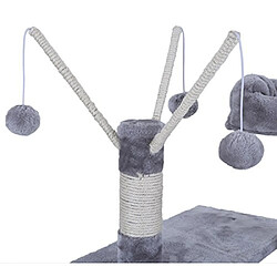 Feandrea SONGMICS Arbre à Chat Grande capacité griffoir niches colonnes renforcées 154 cm Gris Claire PCT86W pas cher