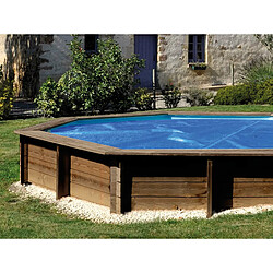 Bâche à bulles pour piscine bois octogonale Grenade 2 4,36 x 3,36 m - Gré