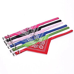 Acheter Wewoo Bandana réglable pour chien en cuir imprimé foulard souple à col chiottaille M bleu