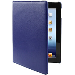 Wewoo Smart Cover Housse Étui en cuir rotatif à 360 degrés avec fonction veille / réveil et support pour nouvel iPad (iPad 3), bleu saphir