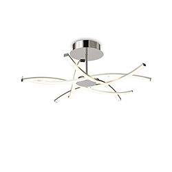 Inspired Aire Semi Flush, LED 42W, 3000K, 3700lm, Argent/Acrylique dépoli/Chrome poli, 3 ans de garantie