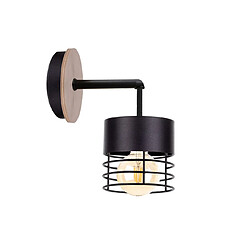 Lumière Applique Casa Noir, Bois, 12cm, 1x E27