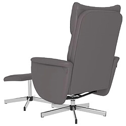 Acheter vidaXL Fauteuil inclinable avec repose-pied gris similicuir