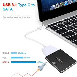 Acheter Wewoo Câble Convertisseur de d'adaptateur de disque dur SATA USB-C / Type-C à 22 broches, longueur totale: environ 23 cm