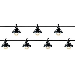 JARDIéco Guirlande lumineuse 10 Led style industriel - Blanc chaud