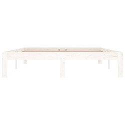 Acheter Maison Chic Lit adulte - Lit simple Cadre de lit,Structure du lit Contemporain Blanc Bois de pin massif 140x190 cm -MN40585