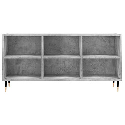 Avis vidaXL Meuble TV gris béton 103,5x30x50 cm bois d'ingénierie