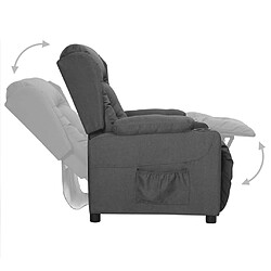 Avis vidaXL Fauteuil inclinable Gris foncé Tissu