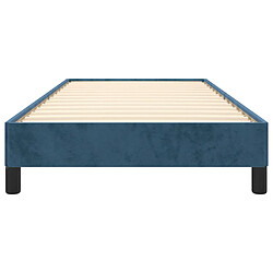 Acheter vidaXL Cadre de lit sans matelas bleu foncé 90x200 cm velours