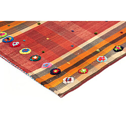 Vidal Tapis de laine 215x148 rouge Jajim pas cher