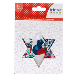 Artemio 50 stickers en papier washi - Folk