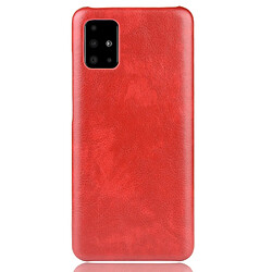 Coque en TPU + PU peau de litchi enrobée rouge pour votre Samsung Galaxy A51 5G SM-A516