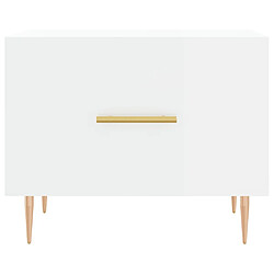 Acheter vidaXL Table basse blanc brillant 50x50x40 cm bois d'ingénierie