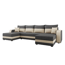 Acheter Bestmobilier Harvey - canapé panoramique en U - 7 places - convertible avec coffre - en tissu