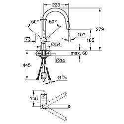 Grohe MITIGEUR EVIER MINTA BECC DOUCHETTE 2 JETS