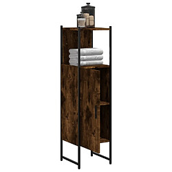 Acheter Maison Chic Armoire de salle de bain,Meuble de rangement,Meuble haut chêne fumé 33x33x120,5 cm -GKD322398