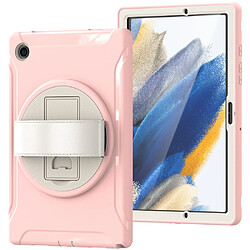 Coque en silicone avec béquille rotative Fleurs de cerisier rose pour votre Samsung Galaxy Tab A8 10.5 (2021) X200/X205