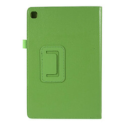 Etui en PU texture litchi avec support vert pour Samsung Galaxy Tab S5e SM-T720