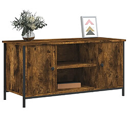 Avis Maison Chic Meuble TV scandinave - Banc TV pour salon Chêne fumé 100x40x50 cm Bois d'ingénierie -MN75215