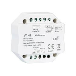 Acheter Ledkia Module de Variation LED RF 12/48V pour Ruban LED Monochrome Compatible avec Bouton-Poussoir Blanc