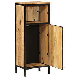 Maison Chic Armoire de salle de bain,Meuble de rangement,Meuble haut 40x27x90cm bois massif manguier et fer -GKD317942