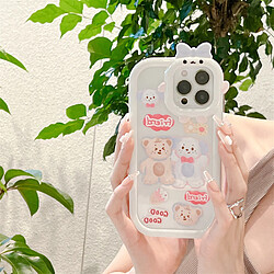 GUPBOO Étui pour iPhone12Pro Mignon graffiti ours fille étui de téléphone portable silicone femelle