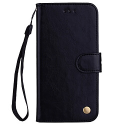 Wewoo Etui à rabat horizontal en cuir de style business à texture de cire pour Huawei Nova 3i & P smart Plus, avec support et fentes pour cartes et porte-monnaie (Noir)