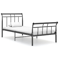 vidaXL Cadre de lit sans matelas noir métal 90x200 cm 