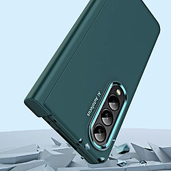 Coque en TPU anti-chute avec deux cercles de lentilles de placage pour votre Samsung Galaxy Z Fold4 5G - vert