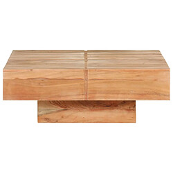 vidaXL Table basse 80x80x28 cm Bois d'acacia massif