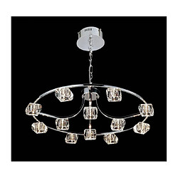 Luminaire Center Suspension Polana rond 12 Ampoules chrome poli