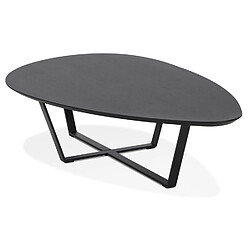 Alterego Table basse de salon design 'DROP' en bois noir