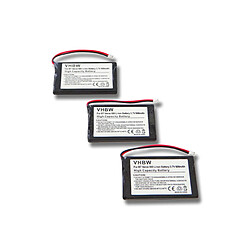 lot de 3 batteries Li-Ion vhbw 600mAh (3.7V) pour combiné téléphonique BT Verve 500, 500 Black, 500 Red, 500 SMS comme RP423048, CP76, LZ423048BT.