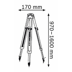 Accessoire de mesure Bosch Professional BT 160 5/8, jusqu'a 160cm - 0601091200