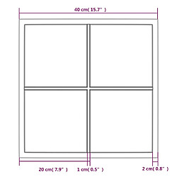 vidaXL Miroir mural Noir 40x40 cm métal pas cher