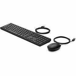 clavier et souris HP 9SR36AA ABE 1,8 m Noir QWERTY