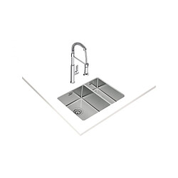 Teka Sink BE LINEA RS15 2B 580 31/2 W/OVF SP pas cher